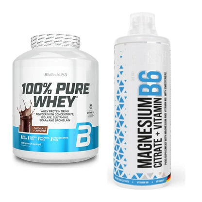 Basis-Set: BioTech 100% Pure Whey + MST Magnesium B6 – alle enthaltenen Artikel