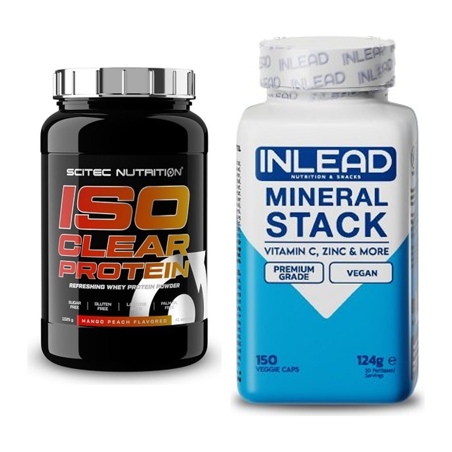 Basis-Set: Scitec IsoClear Protein + INLEAD Mineral Stack – alle enthaltenen Artikel