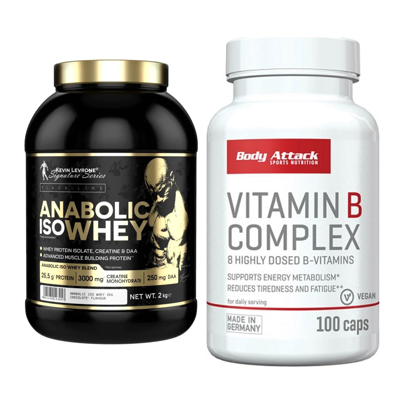 Basis-Set: Kevin Levrone Anabolic Iso + Body Attack Vitamin – alle enthaltenen Artikel