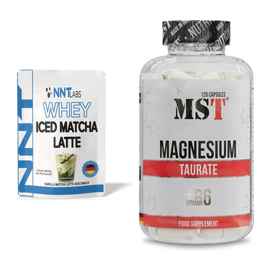 Basis-Set: NNT Whey ICED MATCHA LATTE + MST Magnesium Taurat – alle enthaltenen Artikel