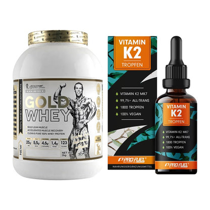 Basis-Set: Kevin Levrone Gold Whey + ProFuel Vitamin K2 (1800 Tropfen) – alle enthaltenen Artikel