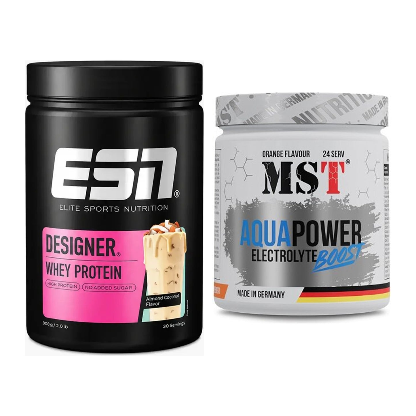 Basis-Set: ESN Designer Whey + MST Aqua Power Electrolyte Boost – alle enthaltenen Artikel