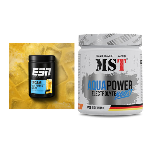 Basis-Set: ESN ISOCLEAR Whey Isolate + MST Aqua Power Electrolyte – alle enthaltenen Artikel