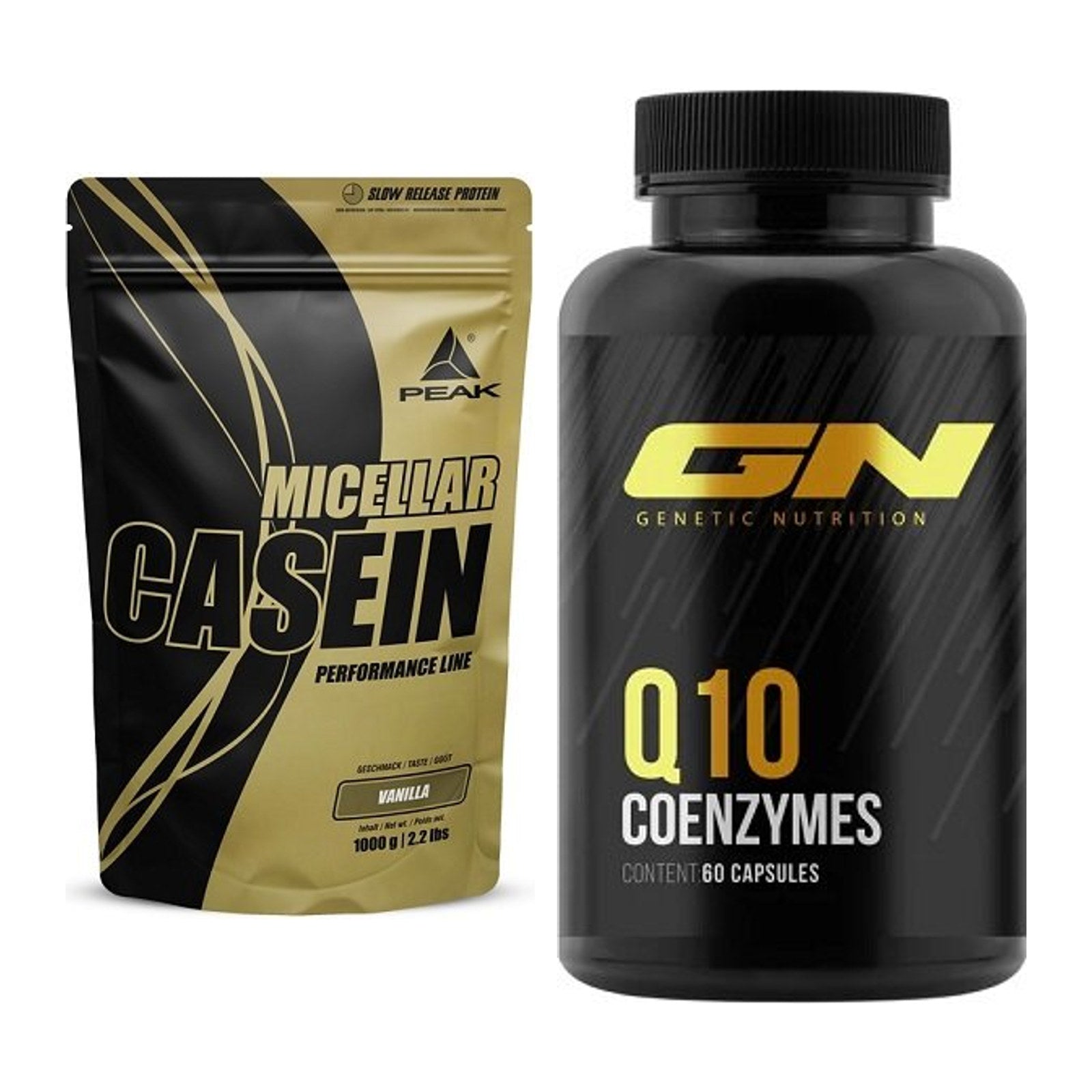 Basis-Set: Peak Micellar Casein + GN Q10 Health Line – alle enthaltenen Artikel