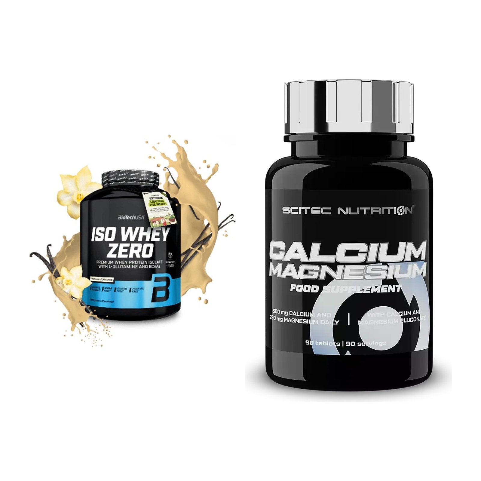 Basis-Set: BioTech Iso Whey Zero + Scitec Calcium Magnesium – alle enthaltenen Artikel
