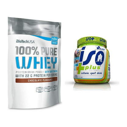 Basis-Set: BioTech 100% Pure Whey + Olimp Iso Plus – alle enthaltenen Artikel