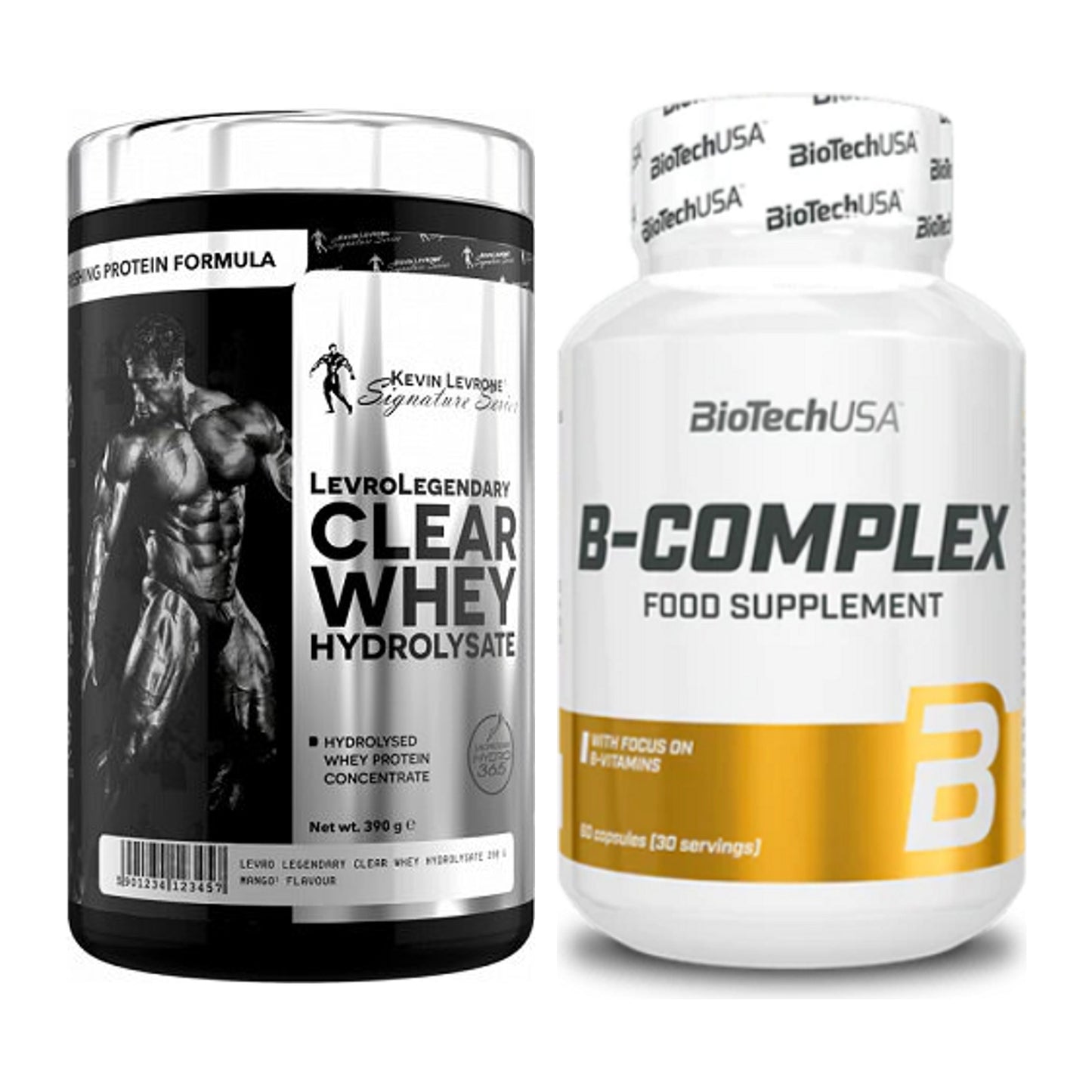 Basis-Set: Kevin Levrone Clear Whey + BioTech B Complex 60 Tabl. – alle enthaltenen Artikel