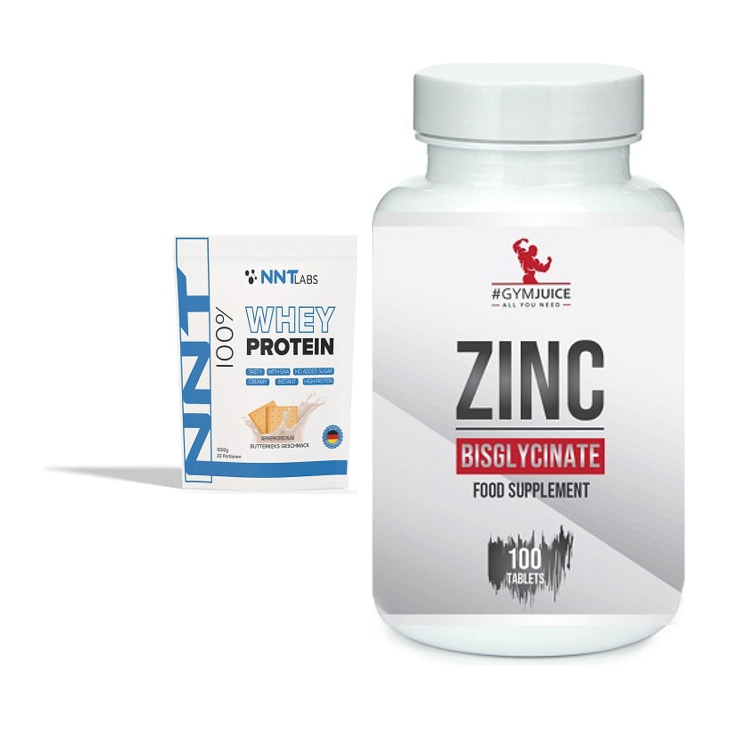 Basis-Set: NNT Whey + #GYMJUICE ZINC Bisglycinate – alle enthaltenen Artikel