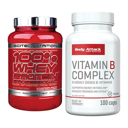 Basis-Set: Scitec 100% Whey + Body Attack Vitamin – alle enthaltenen Artikel