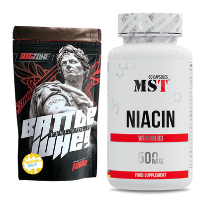 Basis-Set: Big Zone Battle Whey + MST Niacin – alle enthaltenen Artikel