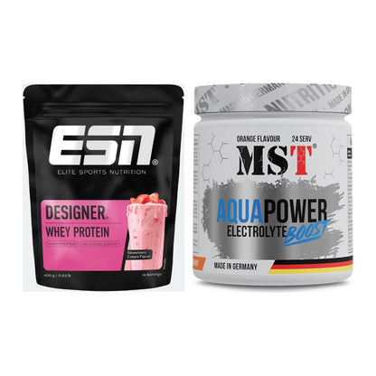 Basis-Set: ESN Designer Whey + MST Aqua Power Electrolyte Boost – alle enthaltenen Artikel