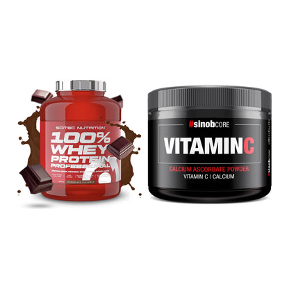 Basis-Set: Scitec 100% Whey + Sinob Vitamin C Calcium – alle enthaltenen Artikel