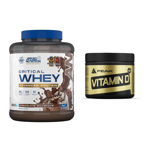 Basis-Set: Applied Nutrition Critical Whey + Peak Vitamin D 180 Tabl. – alle enthaltenen Artikel