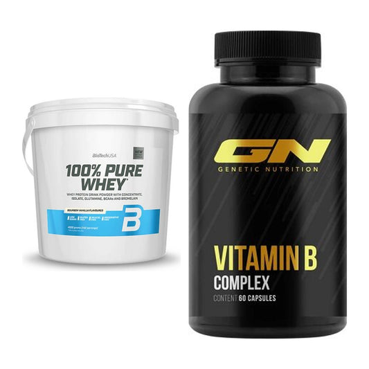 Basis-Set: BioTech 100% Pure Whey + GN Vitamin B-Complex – alle enthaltenen Artikel
