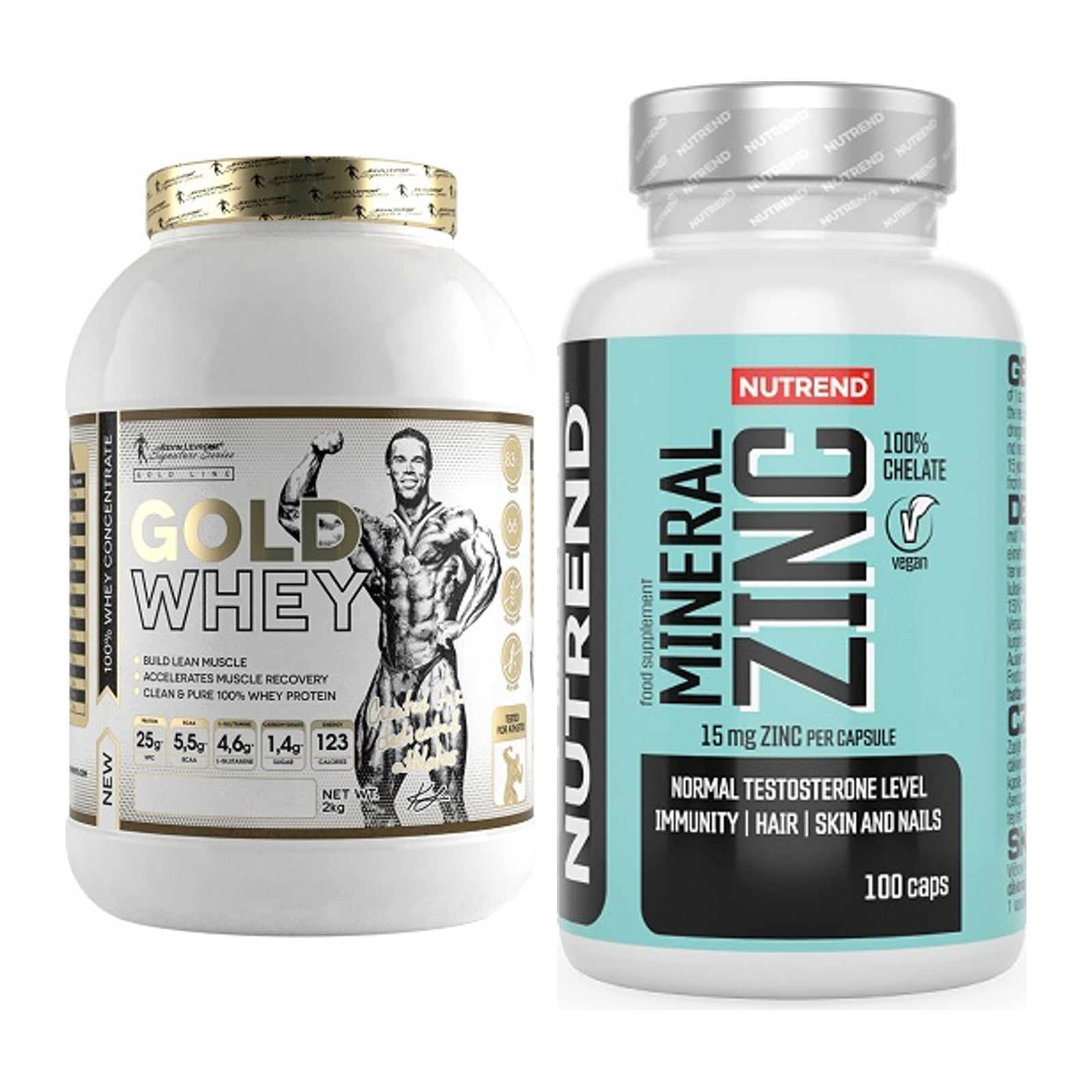 Basis-Set: Kevin Levrone Gold Whey + Nutrend Zinc Chelate 15mg – alle enthaltenen Artikel