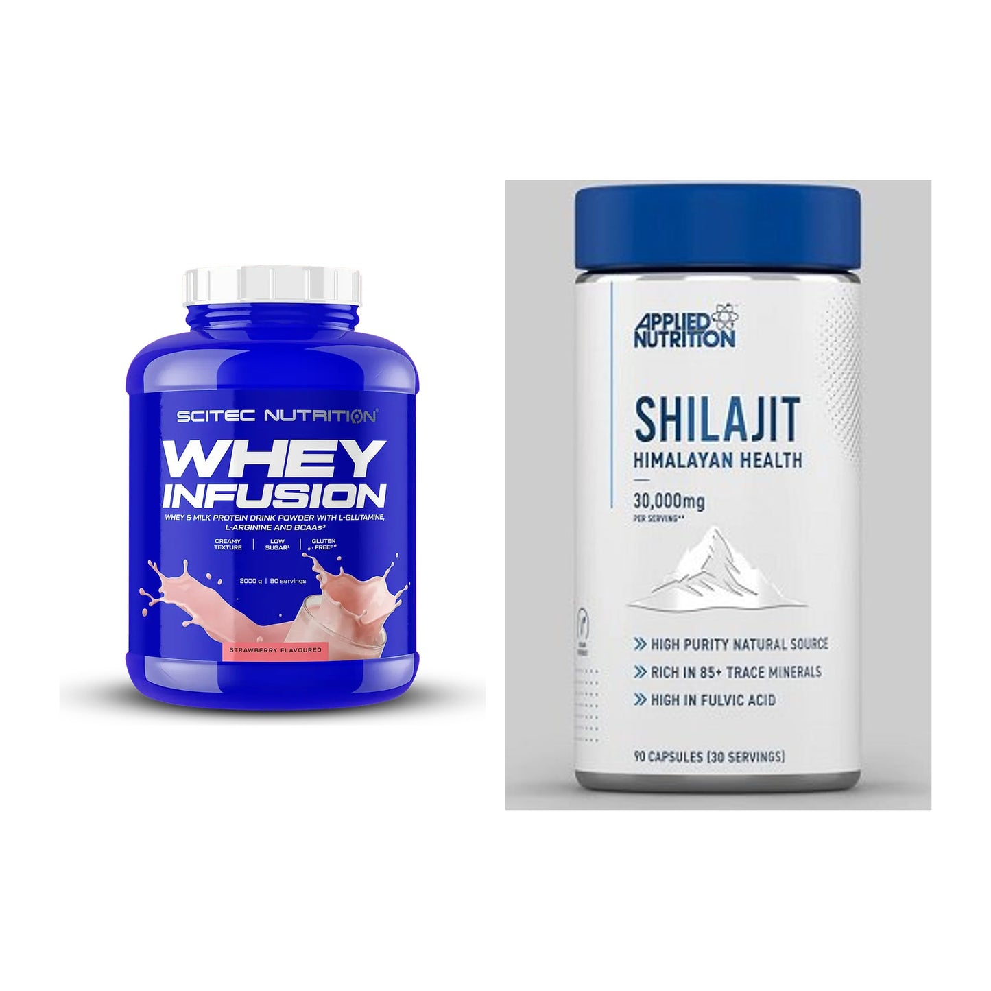 Basis-Set: Scitec Whey Infusion + Applied Nutrition Shilajit – alle enthaltenen Artikel