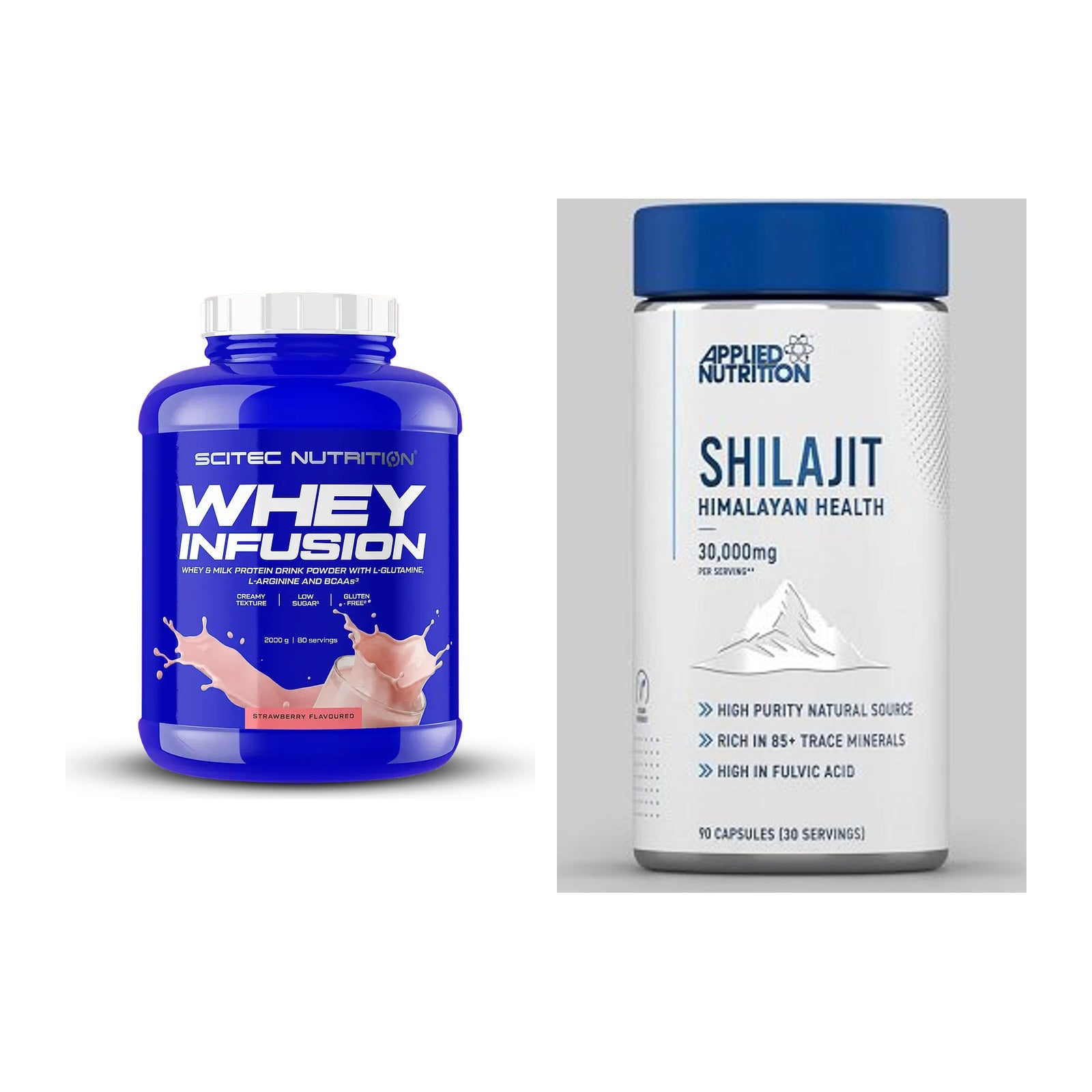 Basis-Set: Scitec Whey Infusion + Applied Nutrition Shilajit – alle enthaltenen Artikel
