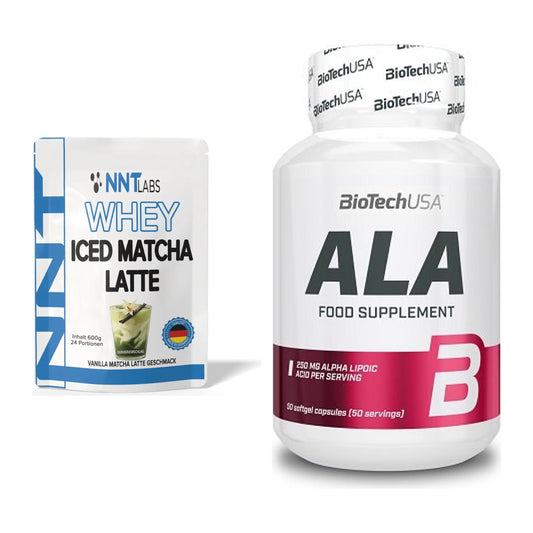 Basis-Set: NNT Whey ICED MATCHA LATTE + BioTech ALA alpha lipoic acid – alle enthaltenen Artikel