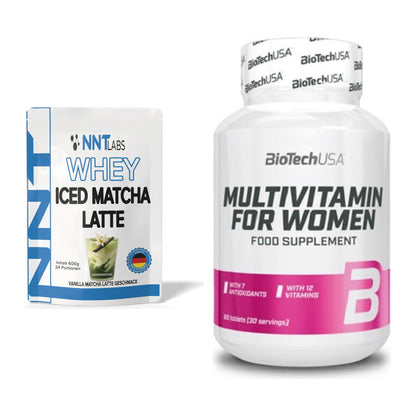 Basis-Set: NNT Whey ICED MATCHA LATTE + BioTech Multivitamin – alle enthaltenen Artikel