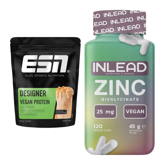 Basis-Set: ESN Designer Vegan Protein + INLEAD Zink Bisglycinate – alle enthaltenen Artikel