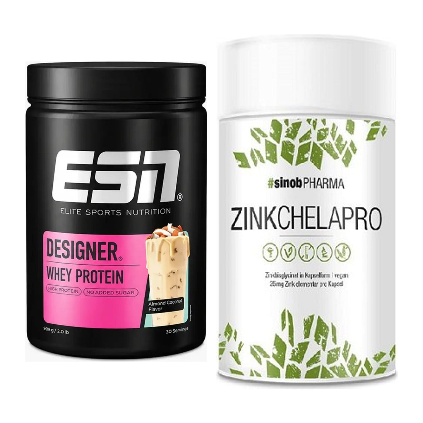 Basis-Set: ESN Designer Whey + Sinob Zink Chelapro – alle enthaltenen Artikel