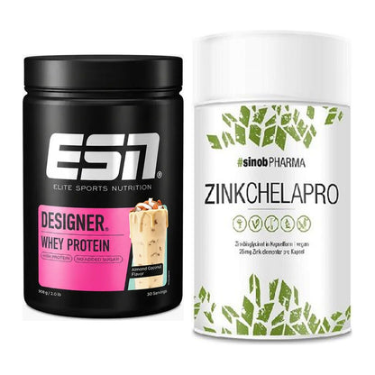 Basis-Set: ESN Designer Whey + Sinob Zink Chelapro – alle enthaltenen Artikel
