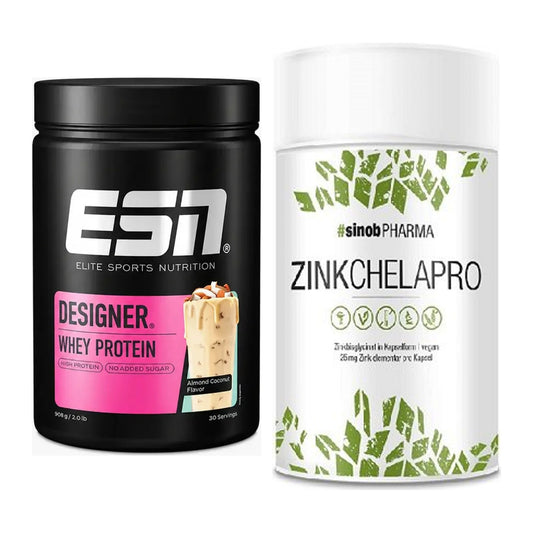 Basis-Set: ESN Designer Whey + Sinob Zink Chelapro – alle enthaltenen Artikel