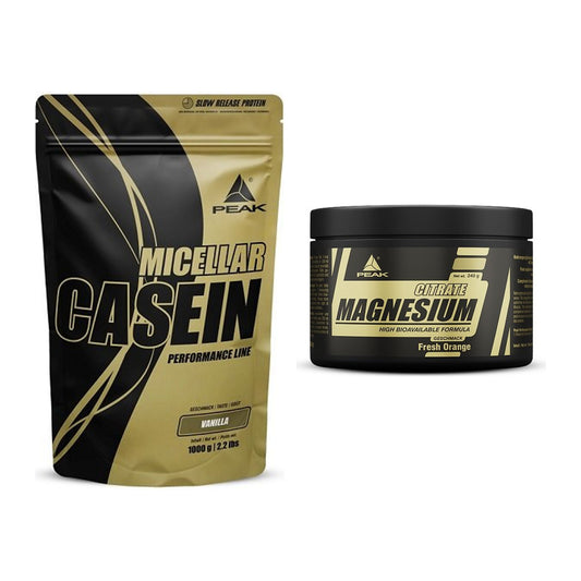 Basis-Set: Peak Micellar Casein + Peak Magnesium Citrat – alle enthaltenen Artikel
