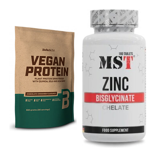 Basis-Set: BioTech Vegan Protein + MST Zinc Chelate Bisglycinate – alle enthaltenen Artikel