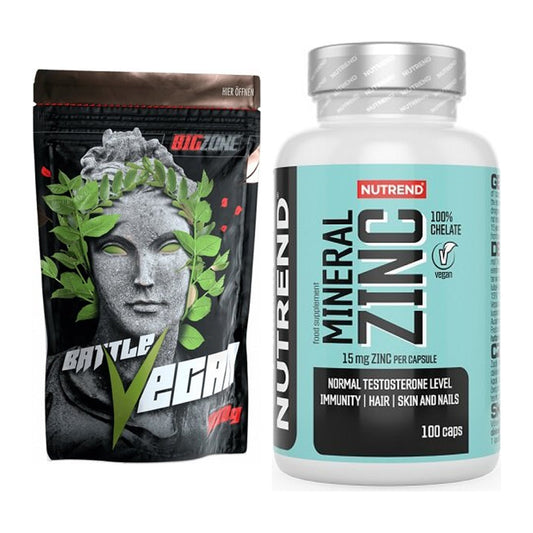 Basis-Set: Big Zone Battle Vegan + Nutrend Zinc Chelate 15mg – alle enthaltenen Artikel