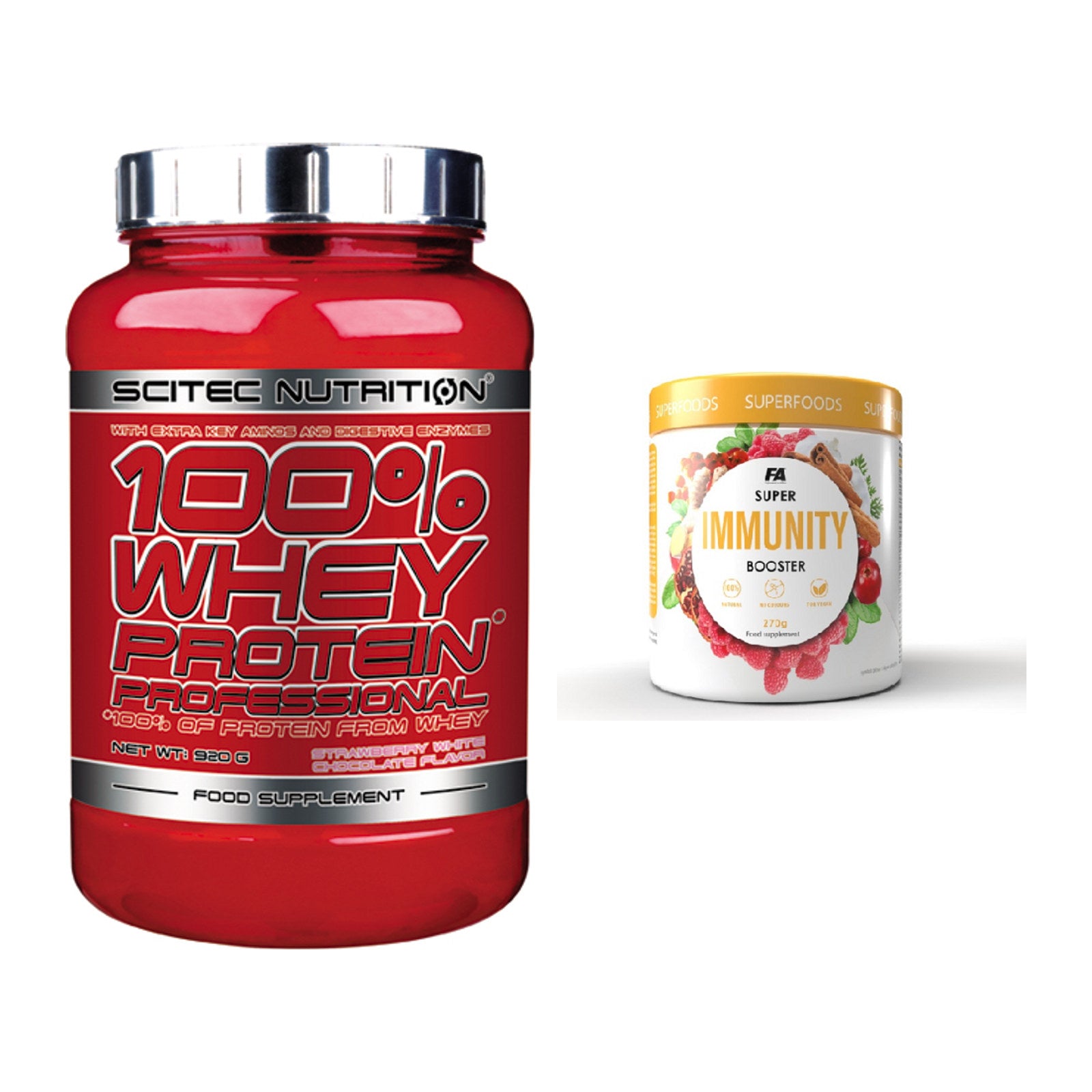 Basis-Set: Scitec 100% Whey + FA Nutrition Wellnes Line – alle enthaltenen Artikel
