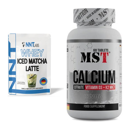 Basis-Set: NNT Whey ICED MATCHA LATTE + MST Calcium Citrate D3 – alle enthaltenen Artikel