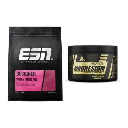 Basis-Set: ESN Designer Whey + Peak Magnesium Citrat – alle enthaltenen Artikel