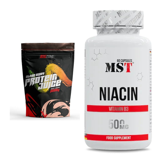 Basis-Set: Big Zone Clear Whey Protein Juice + MST Niacin – alle enthaltenen Artikel