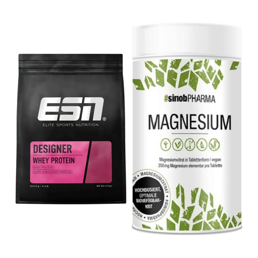 Basis-Set: ESN Designer Whey + Sinob Magnesium Citrat – alle enthaltenen Artikel
