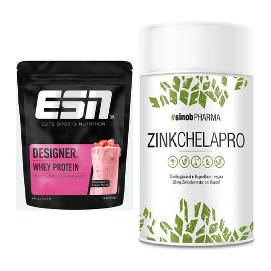 Basis-Set: ESN Designer Whey + Sinob Zink Chelapro – alle enthaltenen Artikel