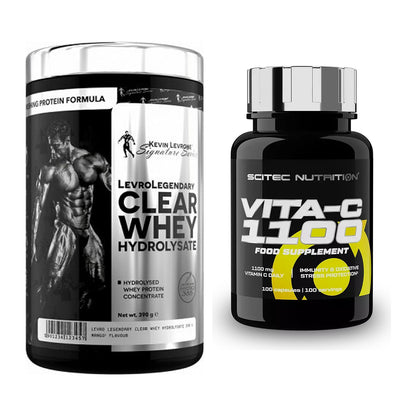 Basis-Set: Kevin Levrone Clear Whey + Scitec Vitamin C 1100 – alle enthaltenen Artikel