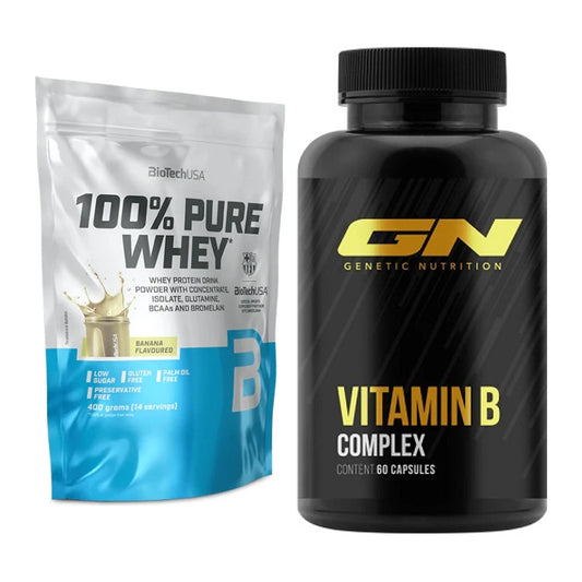 Basis-Set: BioTech 100% Pure Whey + GN Vitamin B-Complex – alle enthaltenen Artikel