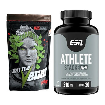 Basis-Set: Big Zone Battle Vegan + ESN Athlete Stack:MEN – alle enthaltenen Artikel