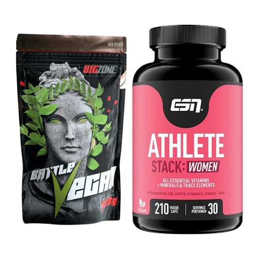 Basis-Set: Big Zone Battle Vegan + ESN Athlete Stack:WOMEN – alle enthaltenen Artikel