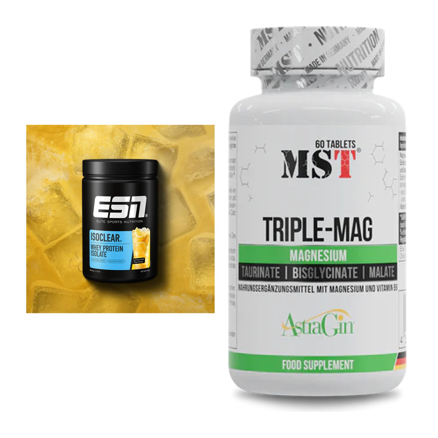 Basis-Set: ESN ISOCLEAR Whey Isolate + MST Tripple Mag – alle enthaltenen Artikel