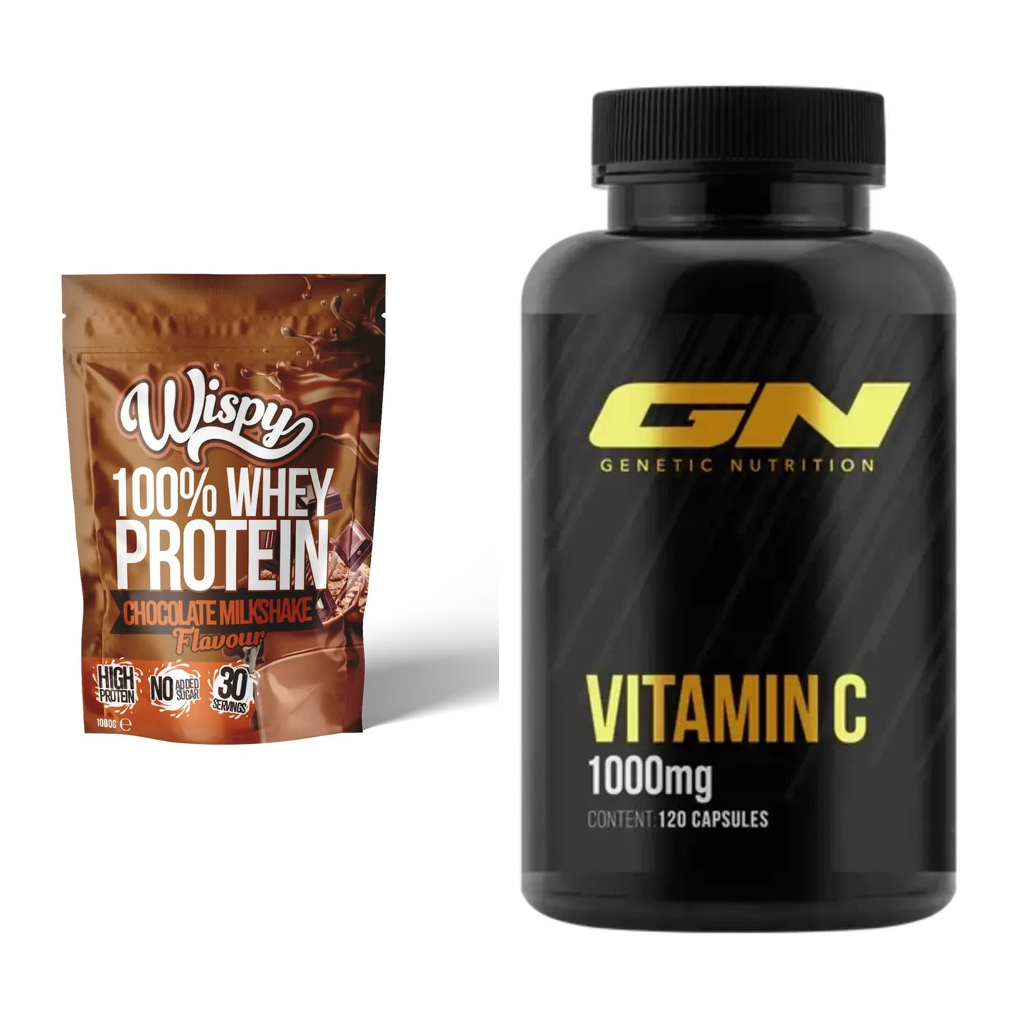 Basis-Set: Wispy Whey 100% + GN Vitamin C Health Line – alle enthaltenen Artikel