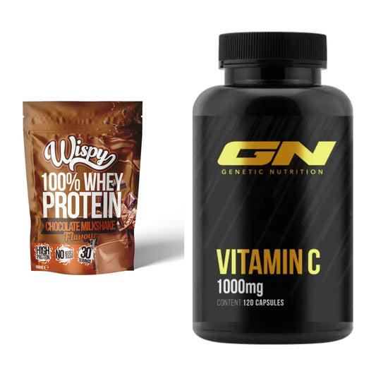 Basis-Set: Wispy Whey 100% + GN Vitamin C Health Line – alle enthaltenen Artikel