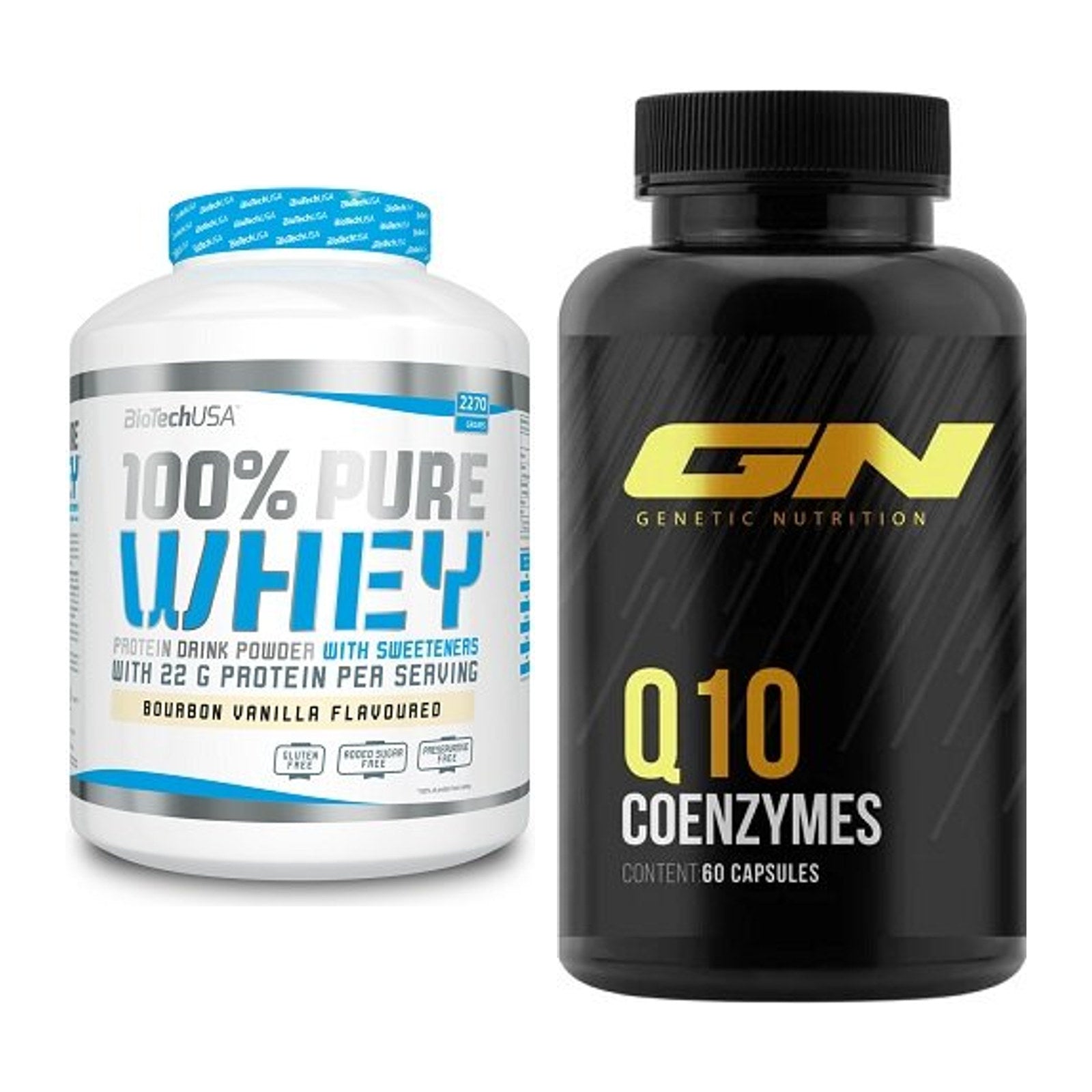 Basis-Set: BioTech 100% Pure Whey + GN Q10 Health Line – alle enthaltenen Artikel