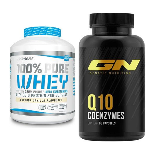 Basis-Set: BioTech 100% Pure Whey + GN Q10 Health Line – alle enthaltenen Artikel