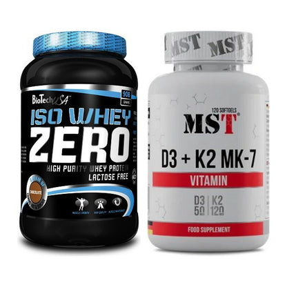 Basis-Set: BioTech Iso Whey Zero + MST Vitamin D3 + K2 + MK-7 – alle enthaltenen Artikel