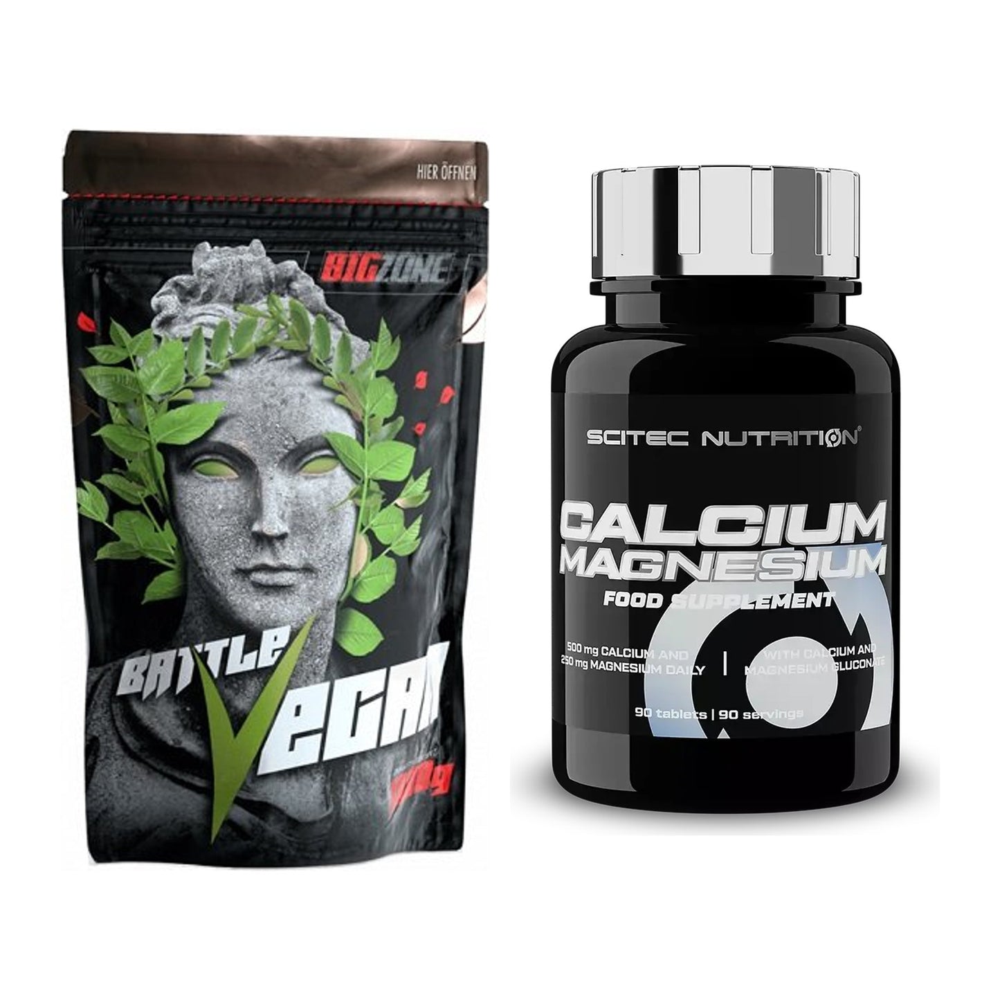 Basis-Set: Big Zone Battle Vegan + Scitec Calcium Magnesium – alle enthaltenen Artikel