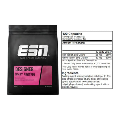 Basis-Set: ESN Designer Whey + GN Zinc Citrate 120 Tabl. – alle enthaltenen Artikel