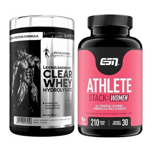 Basis-Set: Kevin Levrone Clear Whey + ESN Athlete Stack:WOMEN – alle enthaltenen Artikel