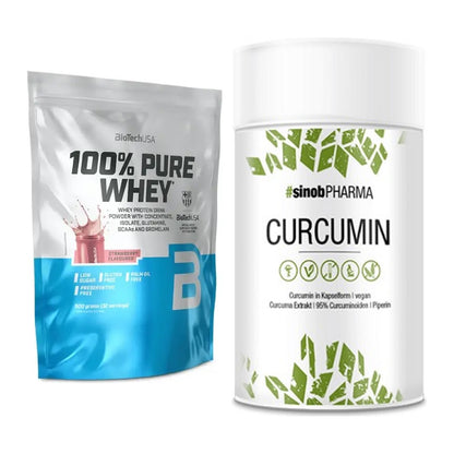 Basis-Set: BioTech 100% Pure Whey + Sinob Curcumin 95% – alle enthaltenen Artikel